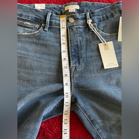 NWT Good American Skinny Blue Raw Hem Size 6 - Picture 10 of 15